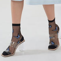 See-Through Butterfly Socks