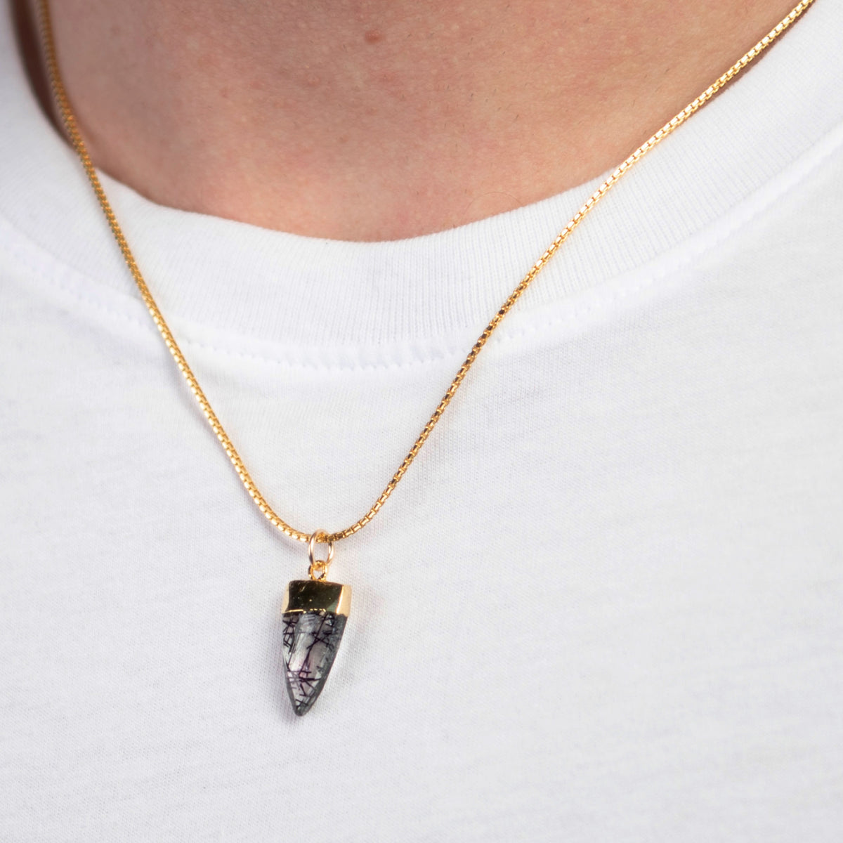 Rutilated Quartz Pendant Necklace