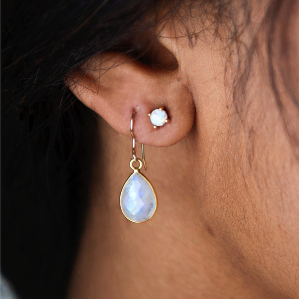 Moonstone Teardrop Gemstone Earring