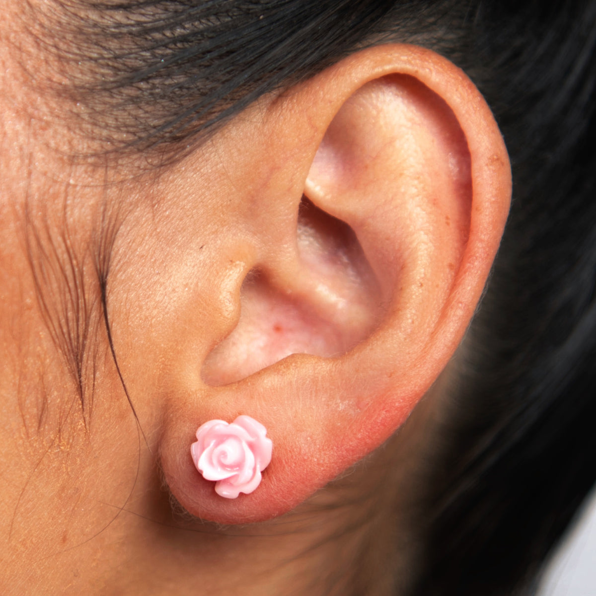 Pink Rose Earring