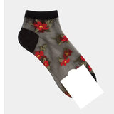 See-Through Floral Anklet Socks
