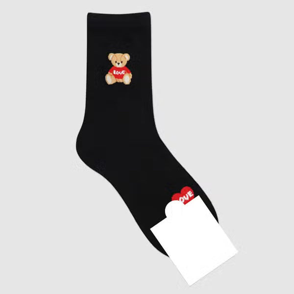 Love Heart Bear Socks