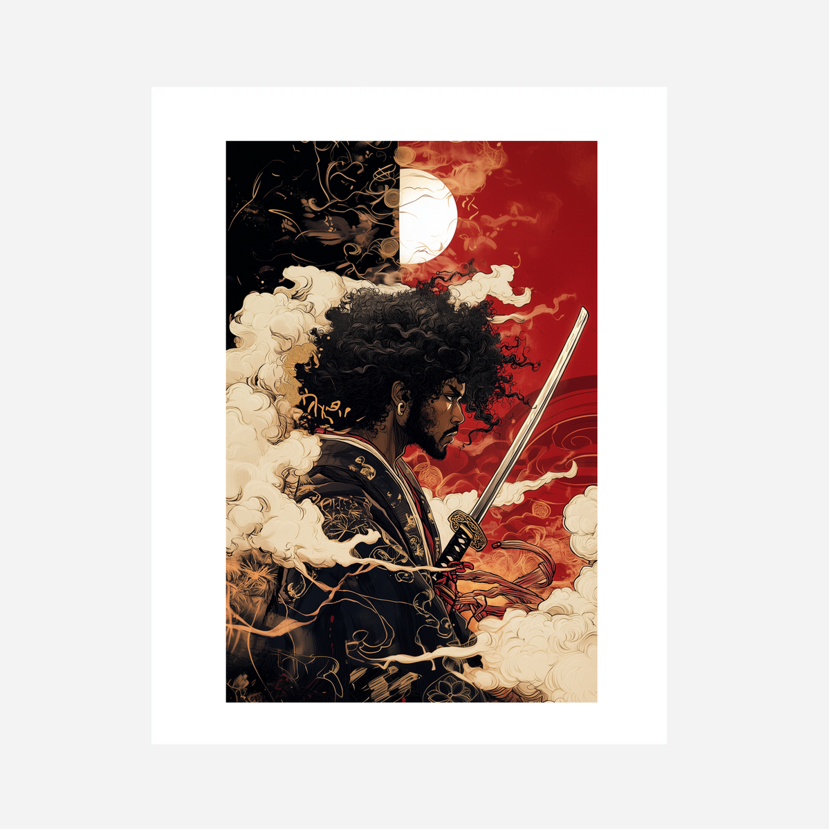 Afro Samuria Version 5 Art Print