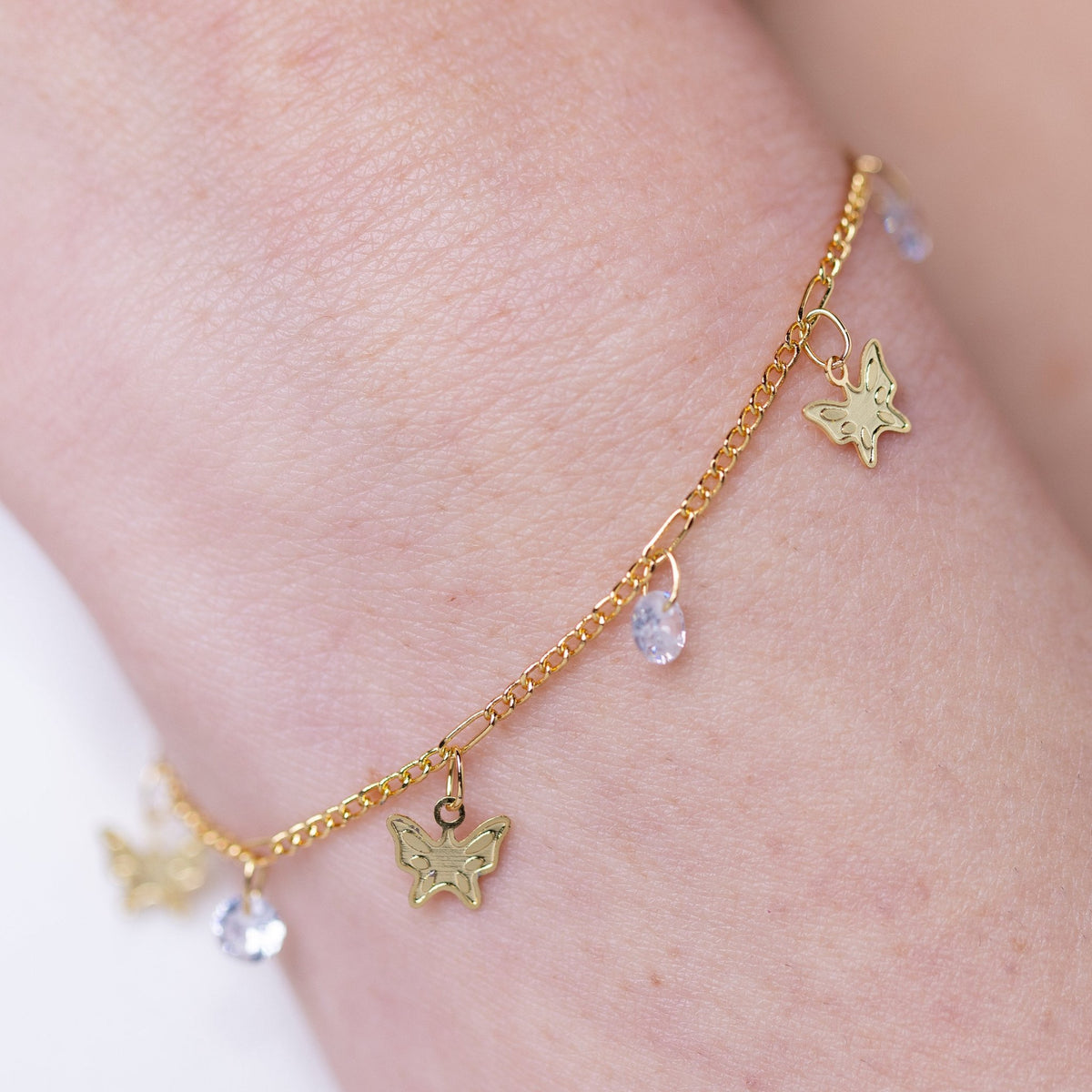 Butterfly Sparkle Charm Bracelet