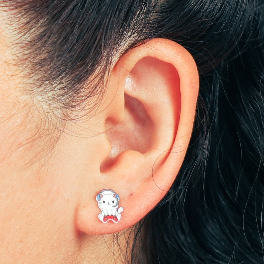 Gamer Cat Earring