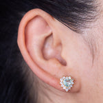 Sparkle Heart Stud Earring