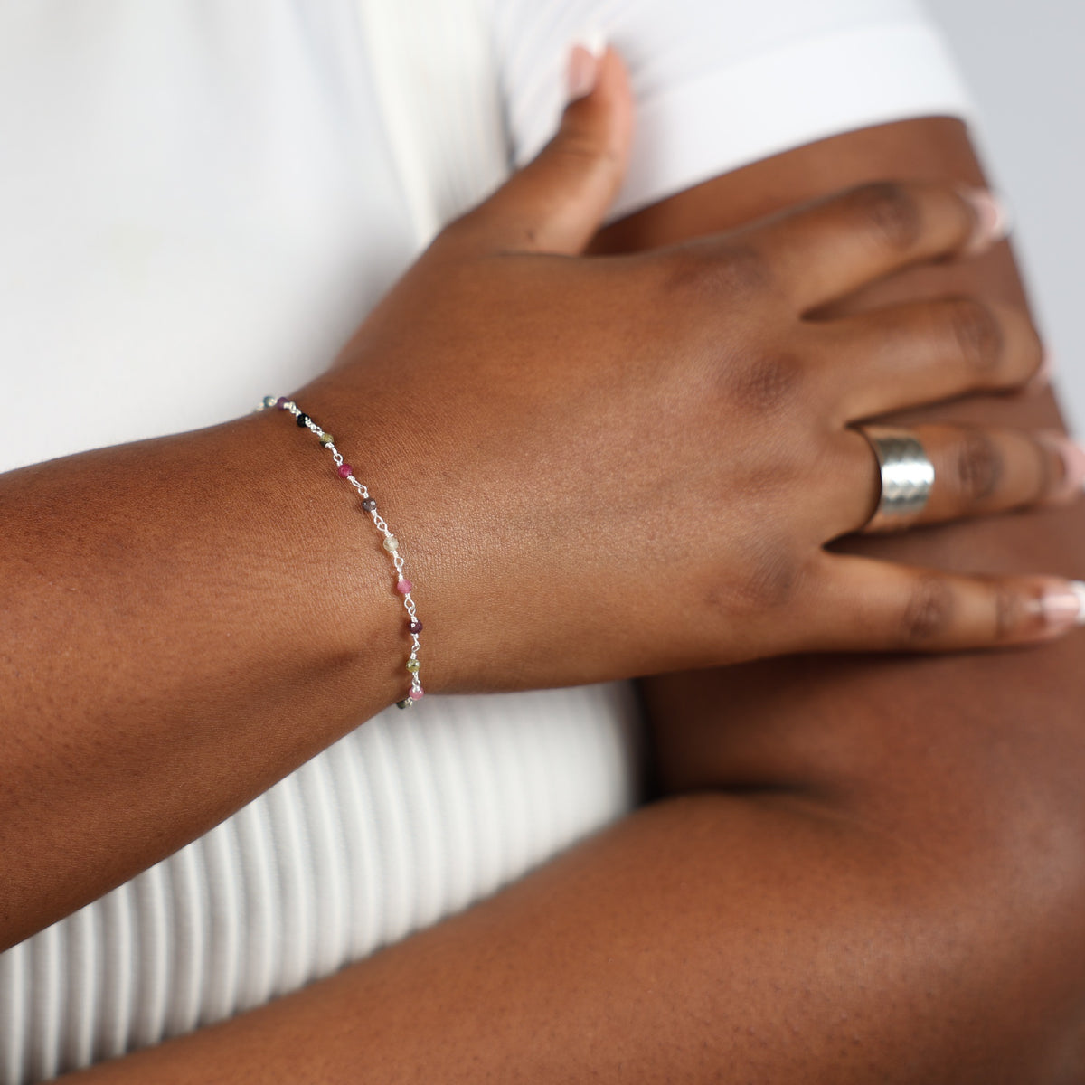 Tourmaline Silver Bracelet