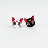 Luna and Artemis Cats Earring
