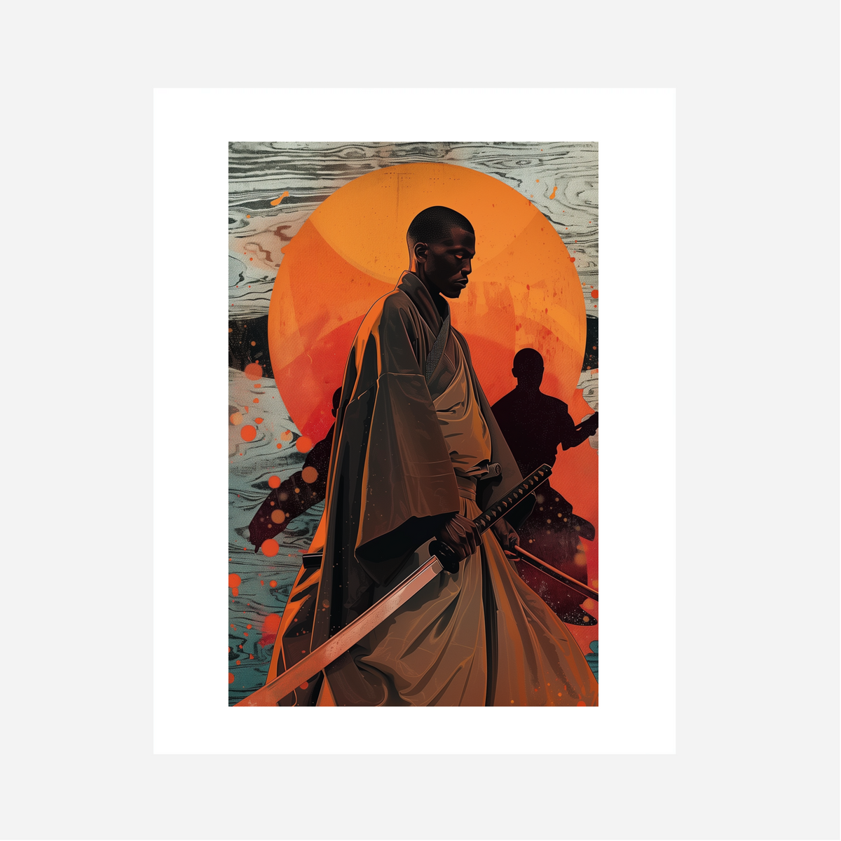 Afro Samuria Version 4 Art Print