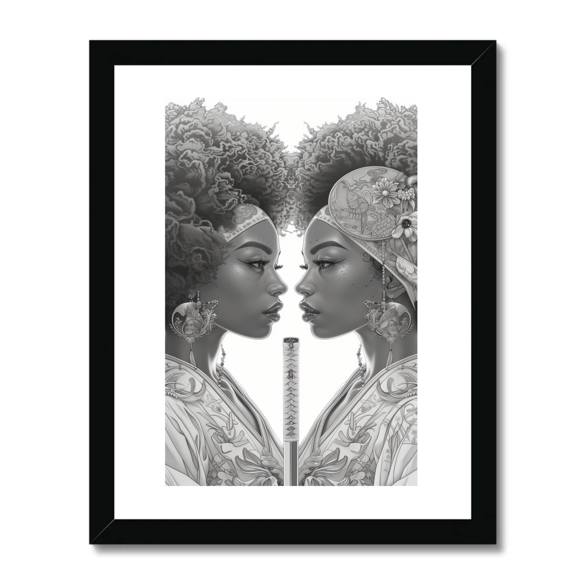 Afro-Queens Twins Art Print