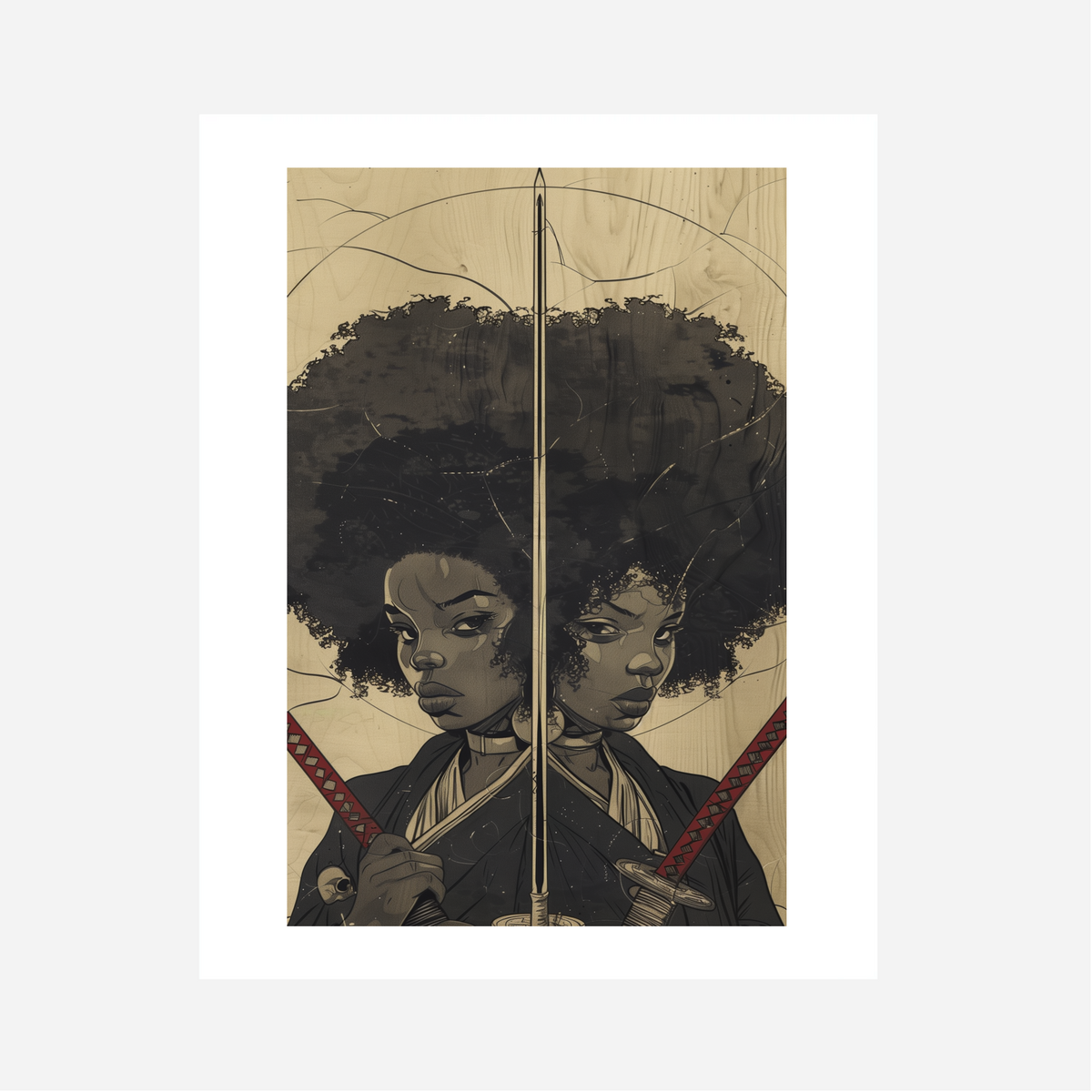 Afro-Queens Sistas Art Print