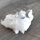 Moon Stud Earring - Gold or Silver