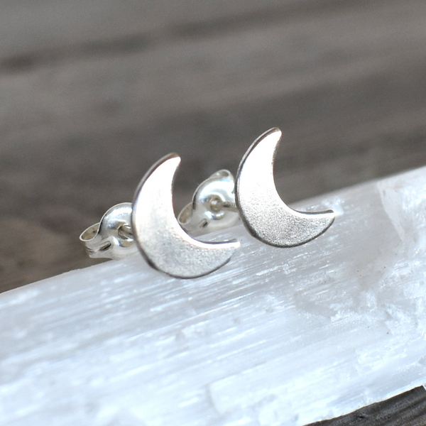 Moon Stud Earring - Gold or Silver