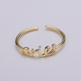 Zodiac Adjustable Gold Ring