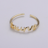 Dainty Zodiac Adjustable Gold Ring