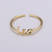 Dainty Zodiac Adjustable Gold Ring