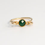 Dainty Emerald Gold Ring