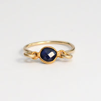 Dainty Sapphire Gold Ring