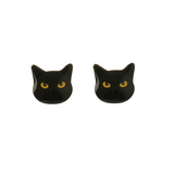 Black Cat Face Earring