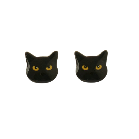 Black Cat Earring