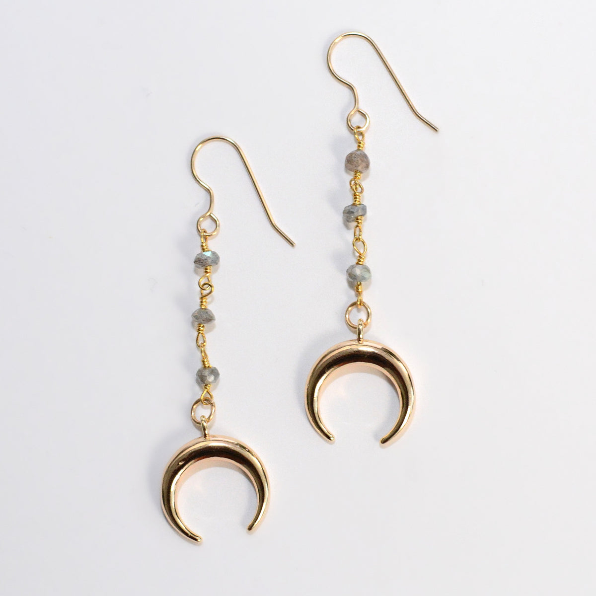 Crescent Horn Dangle Earring