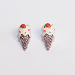 Sculpted Ice Cream - Chocolate Earring