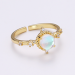 Magical Jewel Adjustable Gold Ring