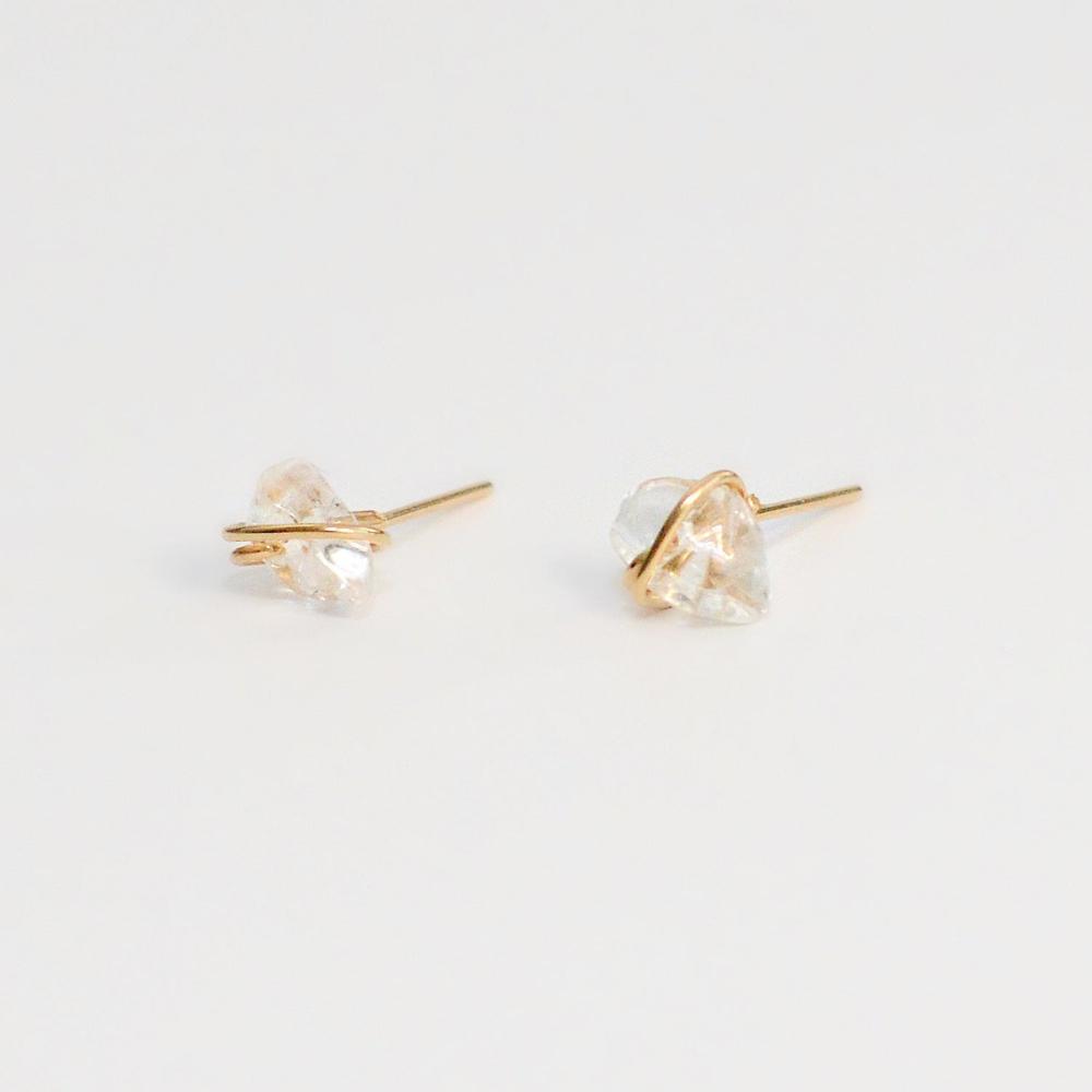 Crystal Gold Stud Earring