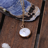 Coin Pearl Gem Necklace