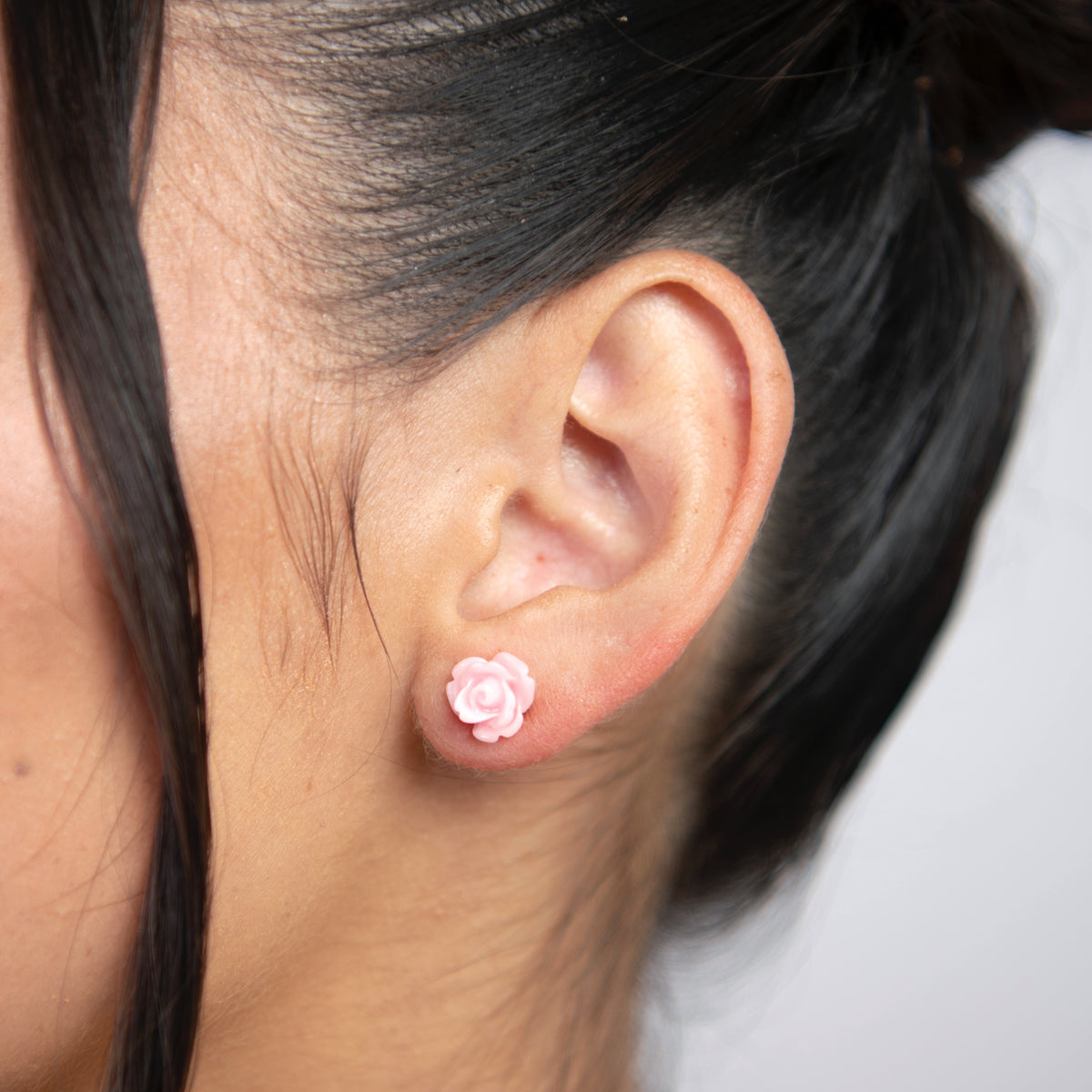 Pink Rose Earring