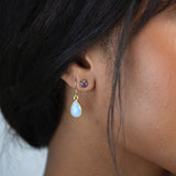 Amethyst Stud Earring - Gold or Silver