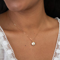 Coin Pearl Gem Necklace